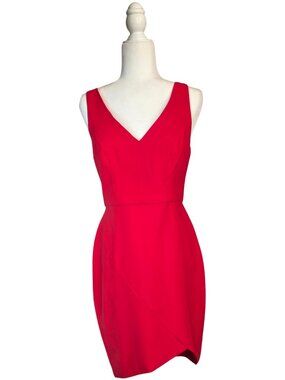 BCBGMAXAZRIA Asymmetrical Red Dress Size 8